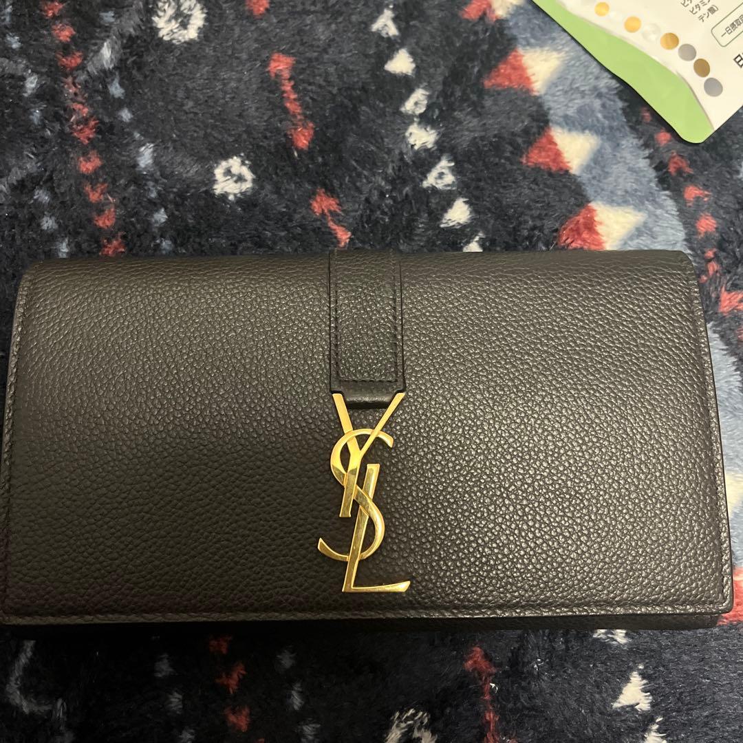 SAINT LAURENT ブラックレザー長財布