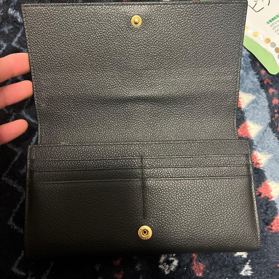 SAINT LAURENT ブラックレザー長財布