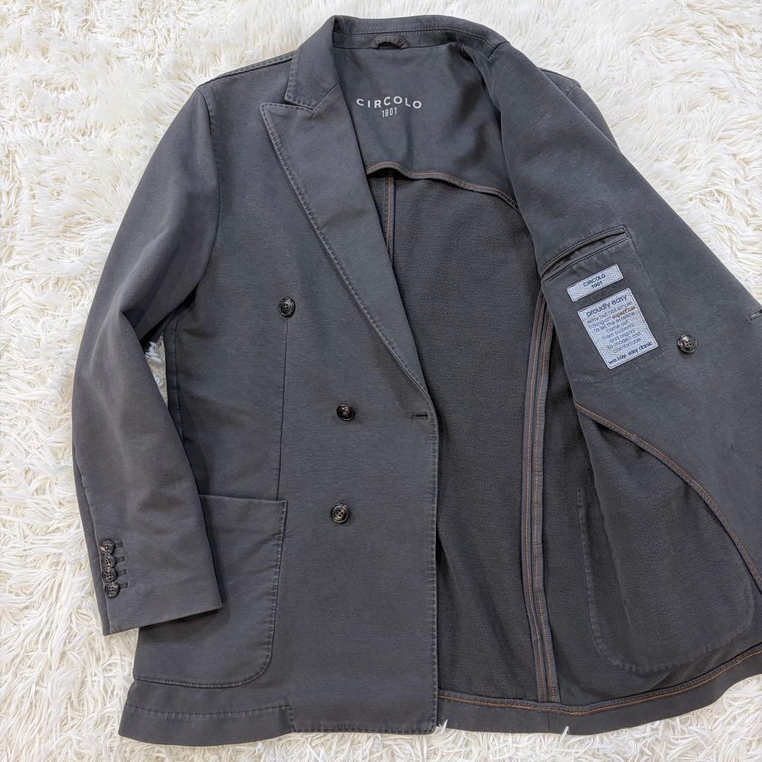 CIRCOLO1901 スウェット生地 パイピング テーラードジャケット48 L