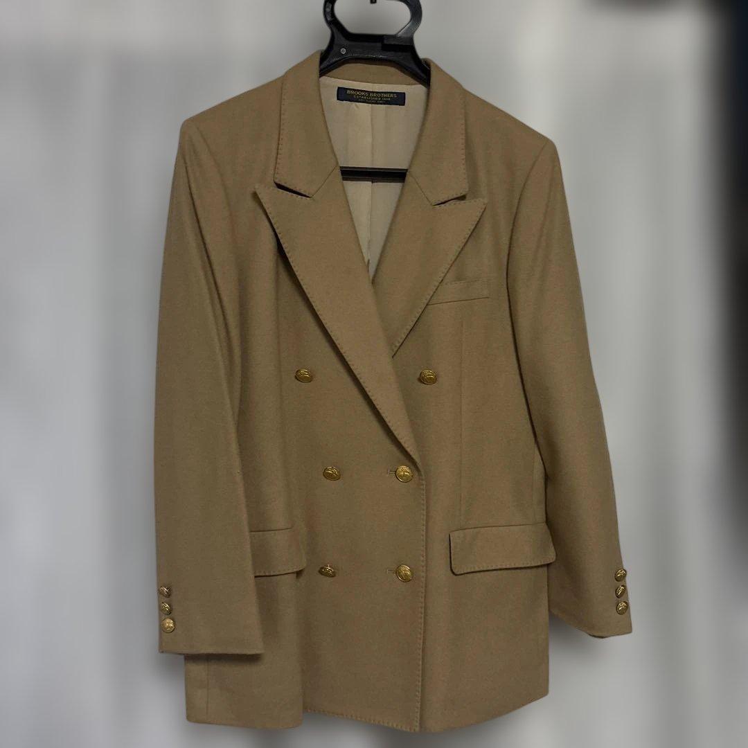 BROOKS BROTHERS ベージュ ウールダブルジャケット 9AR