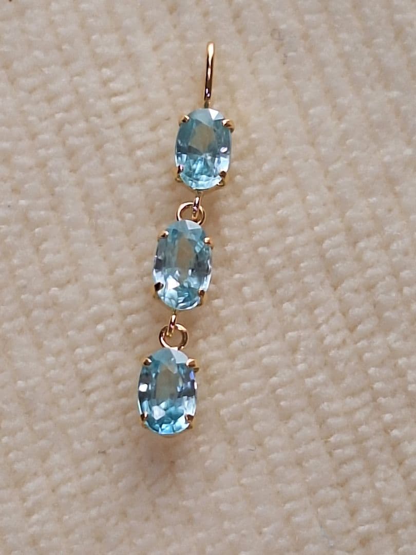 K18YG　ブルージルコン　ペンダントトップ