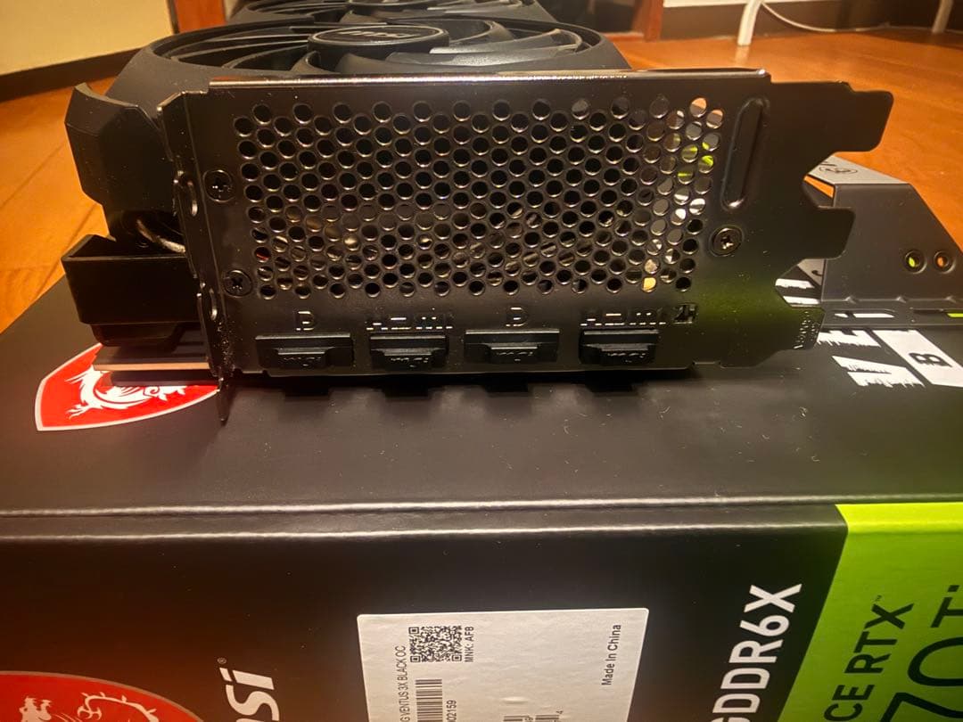MSI VENTUS 3X 4070 Ti SUPER 本体　「中古動作品」