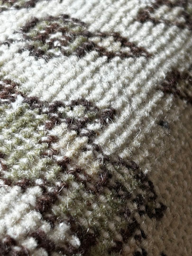 ボタニカル メダリオン　モスグリーン トルコラグ ヴィンテージラグ　雅姫さん