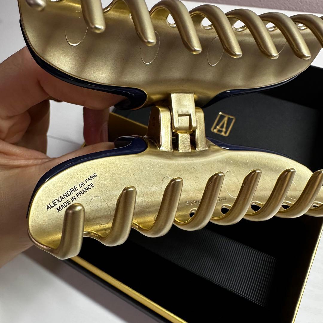 ネイビー アレクサンドルドゥパリ　ヴァンドーム　L ヘアクリップ