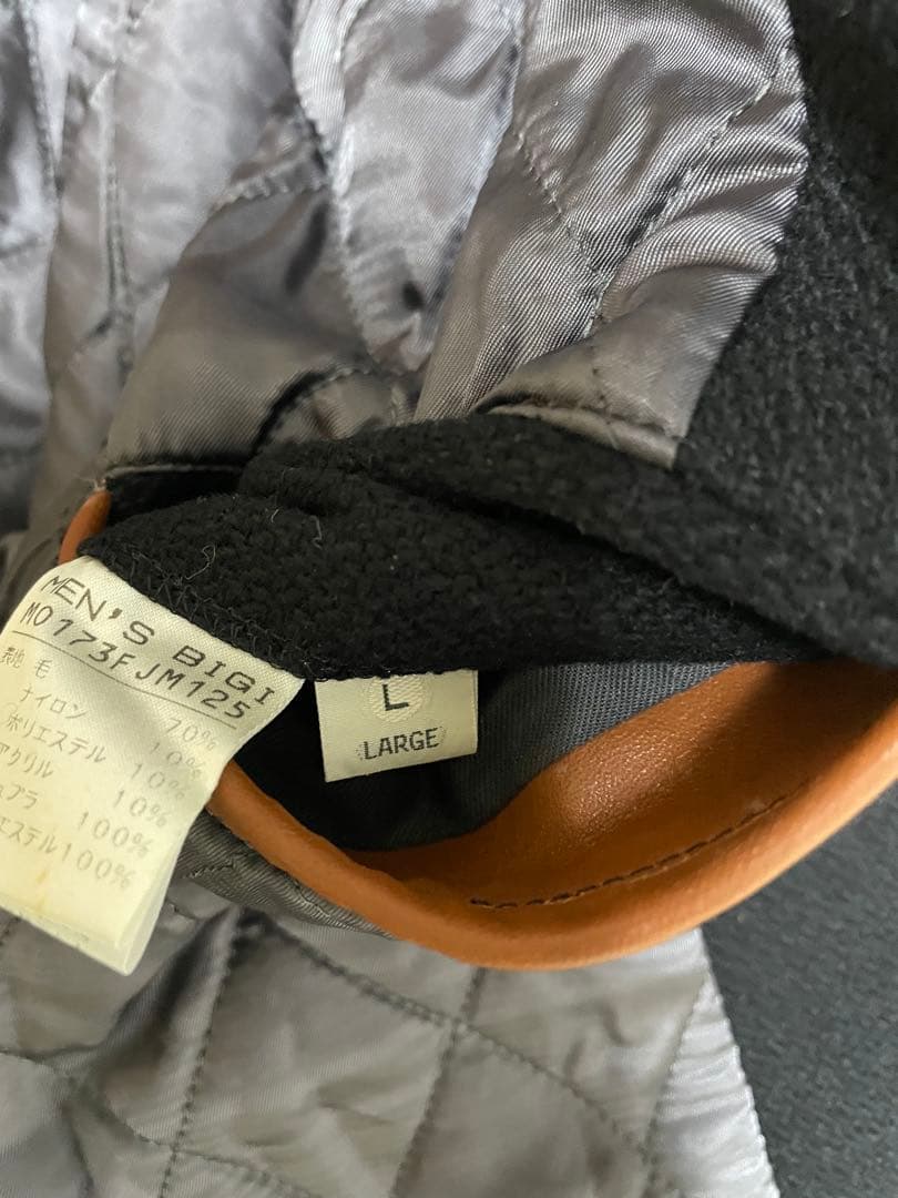 MEN'S BIGI スタジャン ネイビー/ブラウン ビンテージ80s〜90s