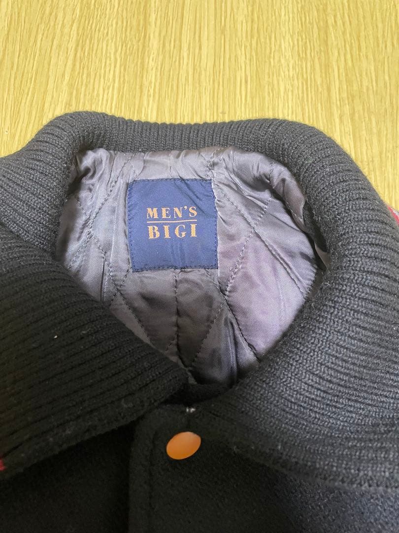 MEN'S BIGI スタジャン ネイビー/ブラウン ビンテージ80s〜90s