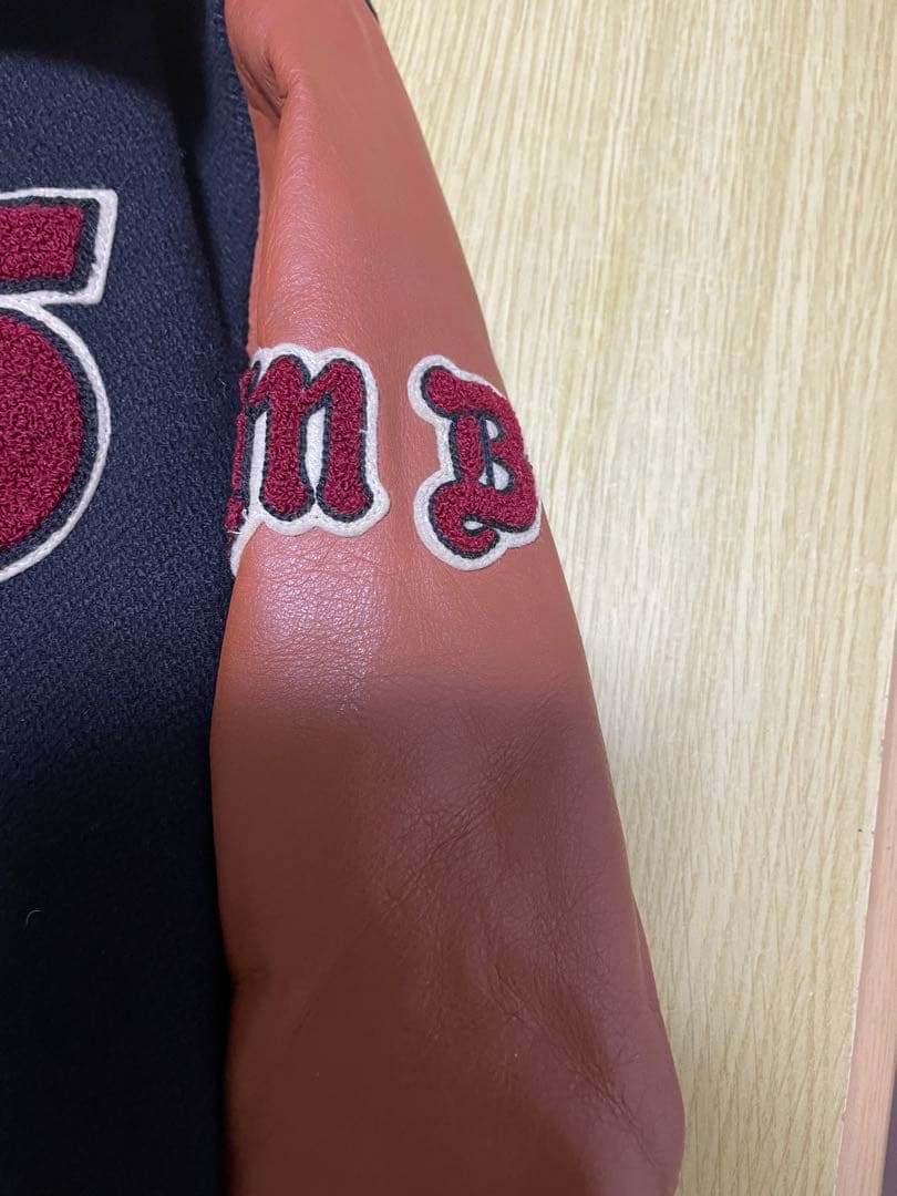 MEN'S BIGI スタジャン ネイビー/ブラウン ビンテージ80s〜90s