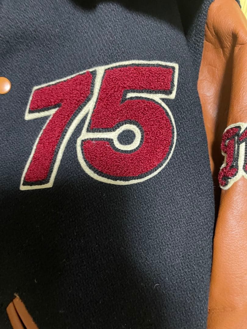 MEN'S BIGI スタジャン ネイビー/ブラウン ビンテージ80s〜90s