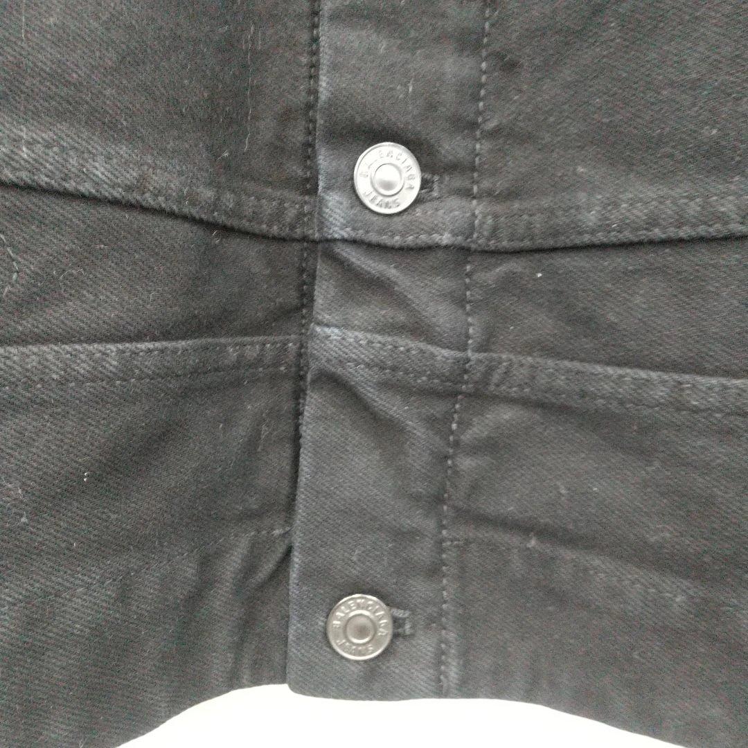 バレンシアガ アップサイドダウン デニムジャケット ブラック 34