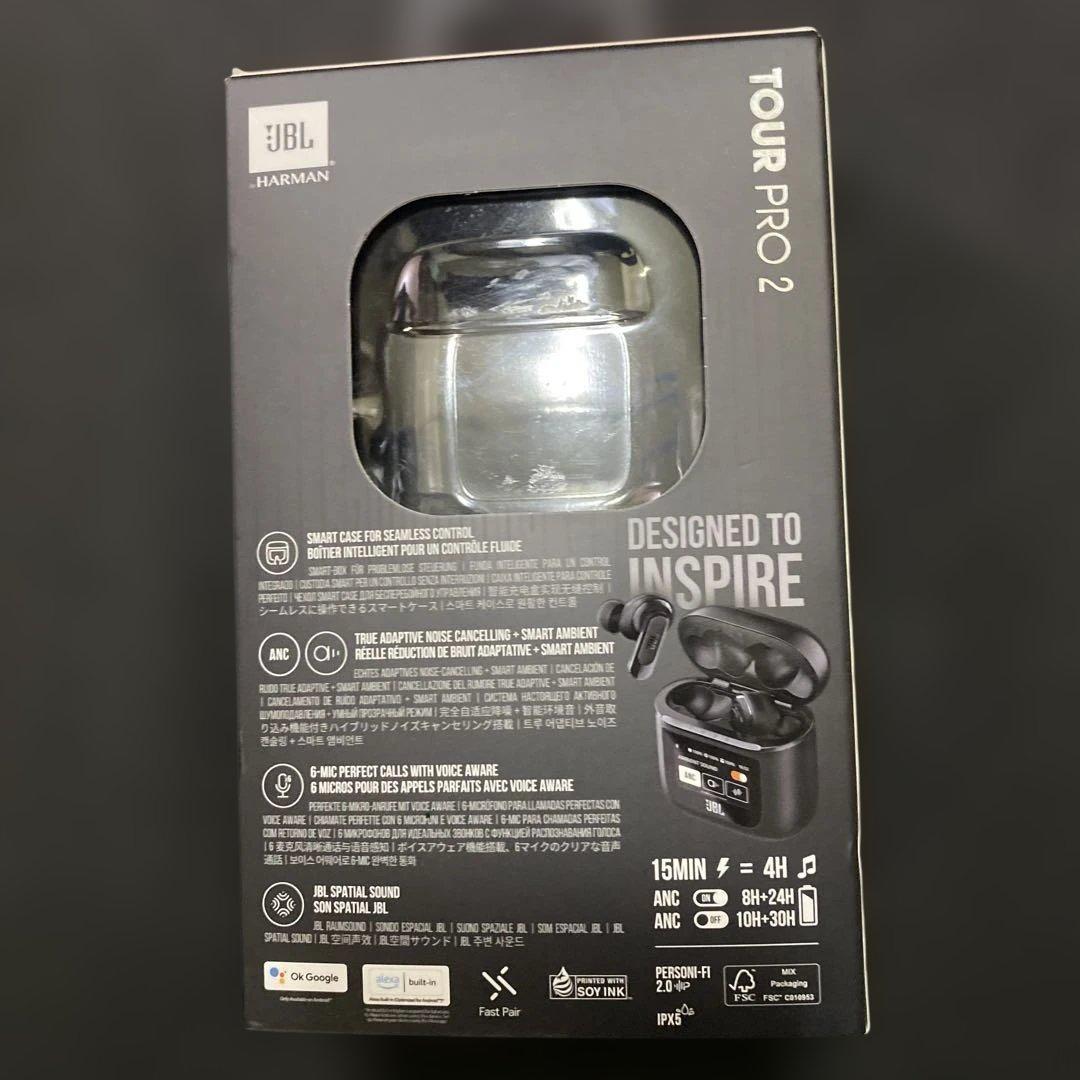JBL tour pro2 ワイヤレスイヤホン ブラック 充電ケース付き