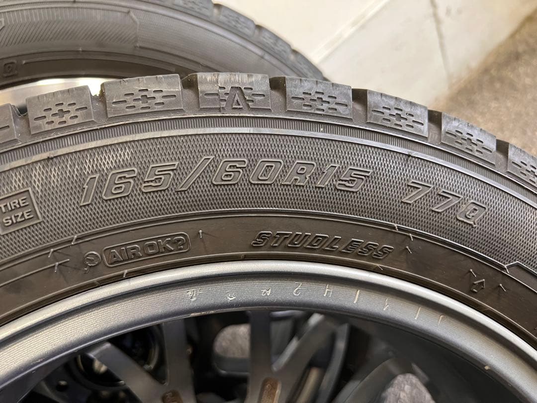 スタッドレスアルミ（S-HOLD）4本セット！165/60R15 アイスナビ7