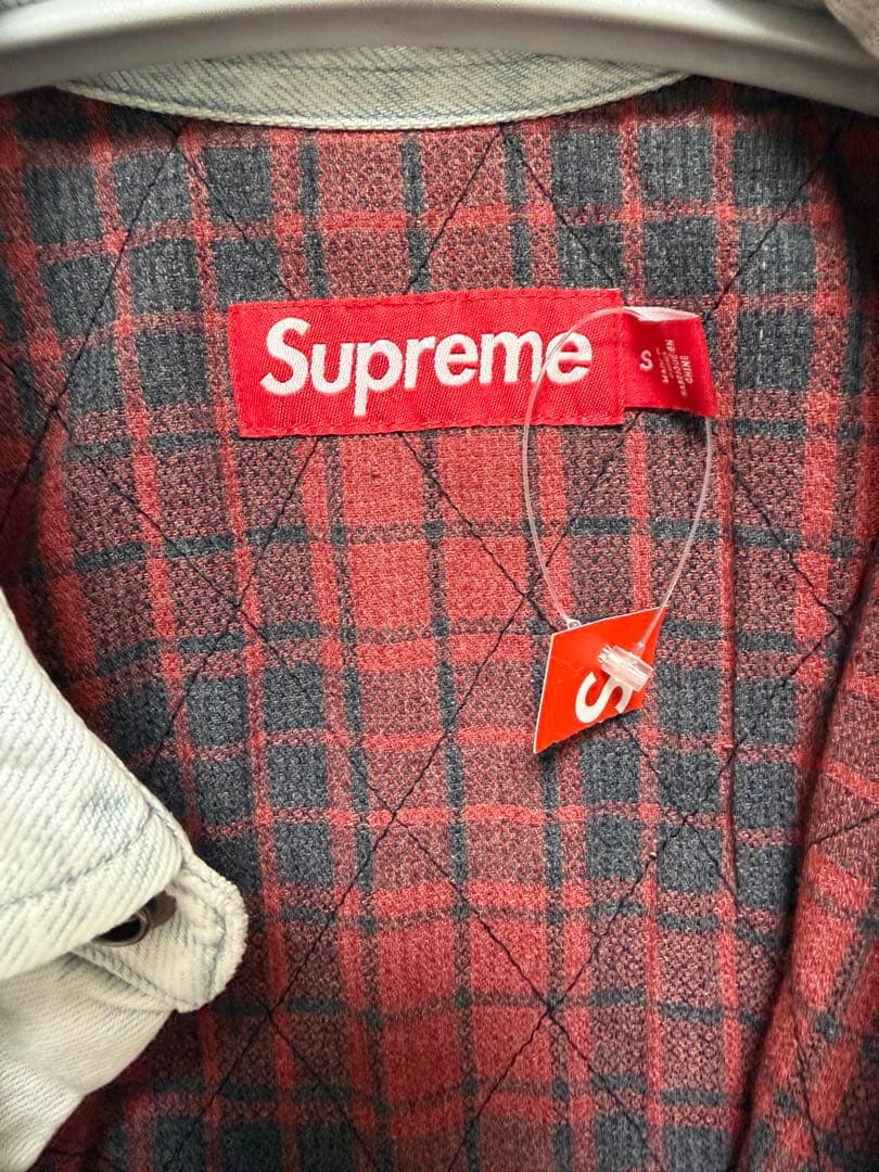 ジャケット・アウター Supreme Quilted Lined Denim Snap Shirt S