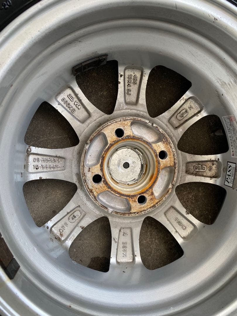 スタッドレスタイヤ　アルミホイール付き　4本　155/65R13