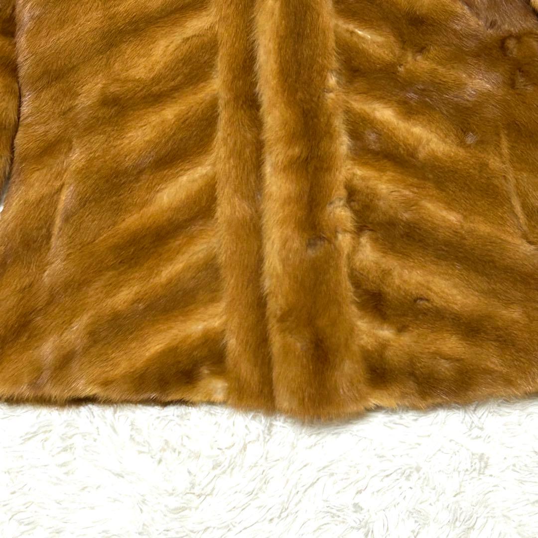 【極美品✨】ミンクファーコート 毛皮 ブラウン サイズL 最高級 極上毛並み