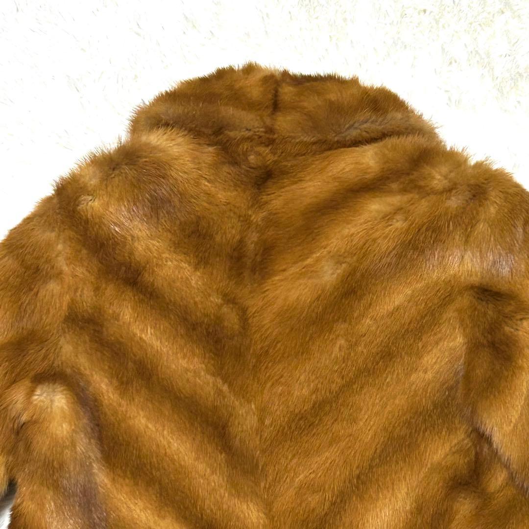 【極美品✨】ミンクファーコート 毛皮 ブラウン サイズL 最高級 極上毛並み