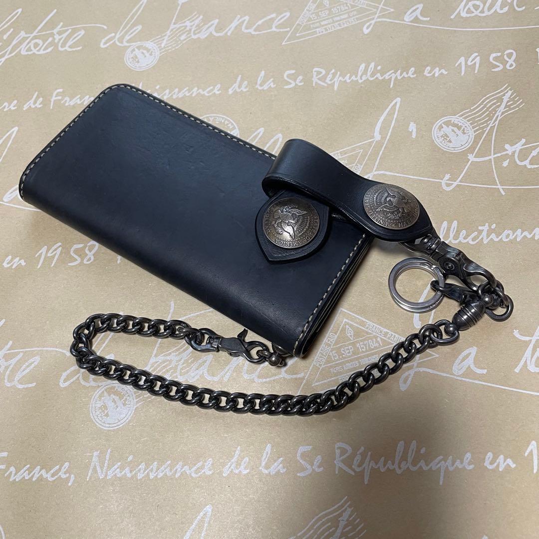 ✴️値下✴️FUNNY トラッカーズウォレットレザー長財布 チェーン付き ブラック