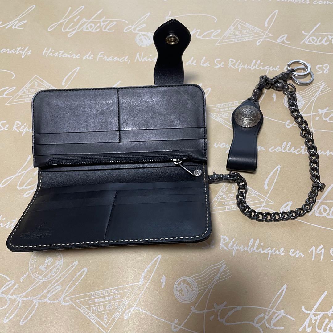 ✴️値下✴️FUNNY トラッカーズウォレットレザー長財布 チェーン付き ブラック