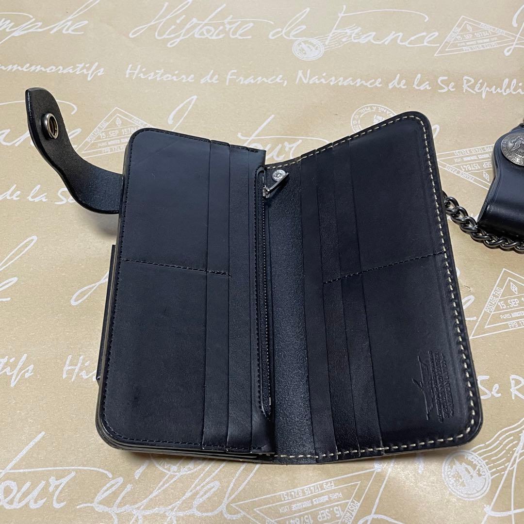 ✴️値下✴️FUNNY トラッカーズウォレットレザー長財布 チェーン付き ブラック