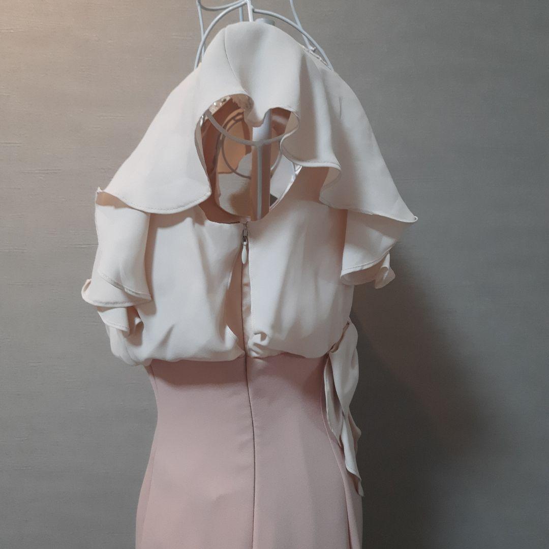 フリル付きビーズ装飾ドレス