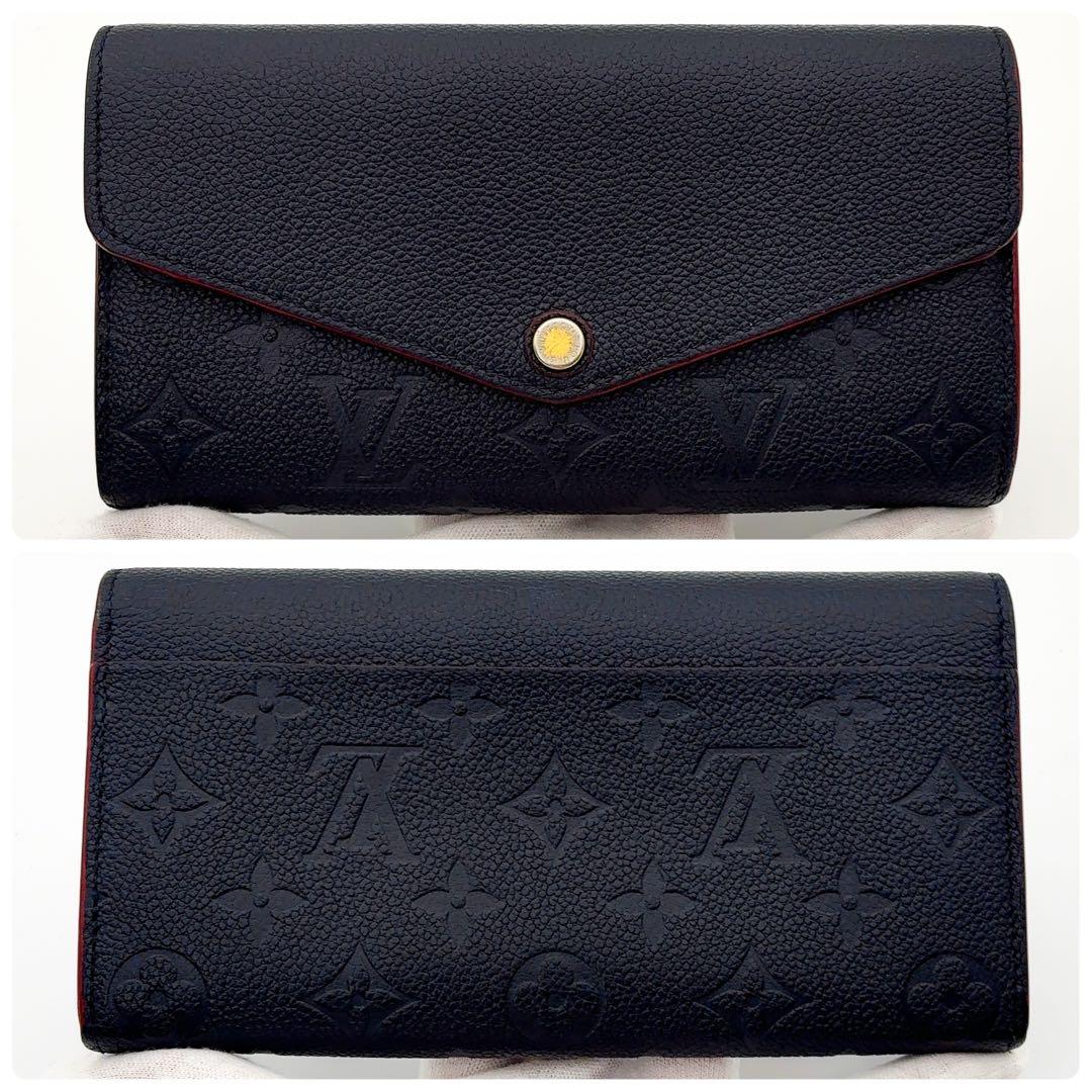 新型★超美品★ルイヴィトン ポルトフォイユ サラ アンプラント 長財布 ネイビー