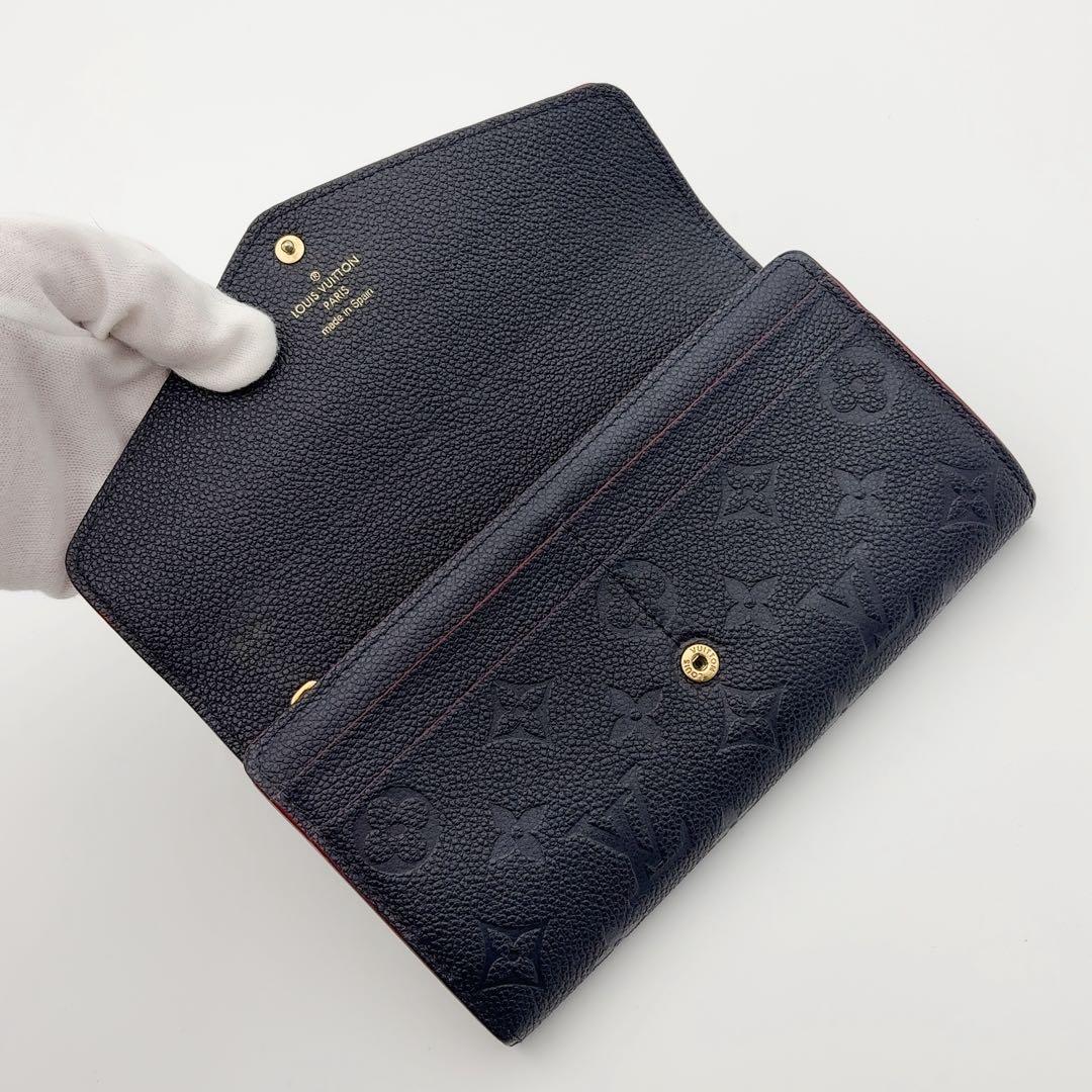 新型★超美品★ルイヴィトン ポルトフォイユ サラ アンプラント 長財布 ネイビー