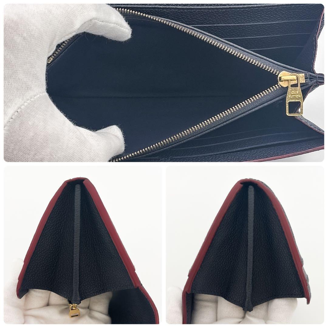新型★超美品★ルイヴィトン ポルトフォイユ サラ アンプラント 長財布 ネイビー