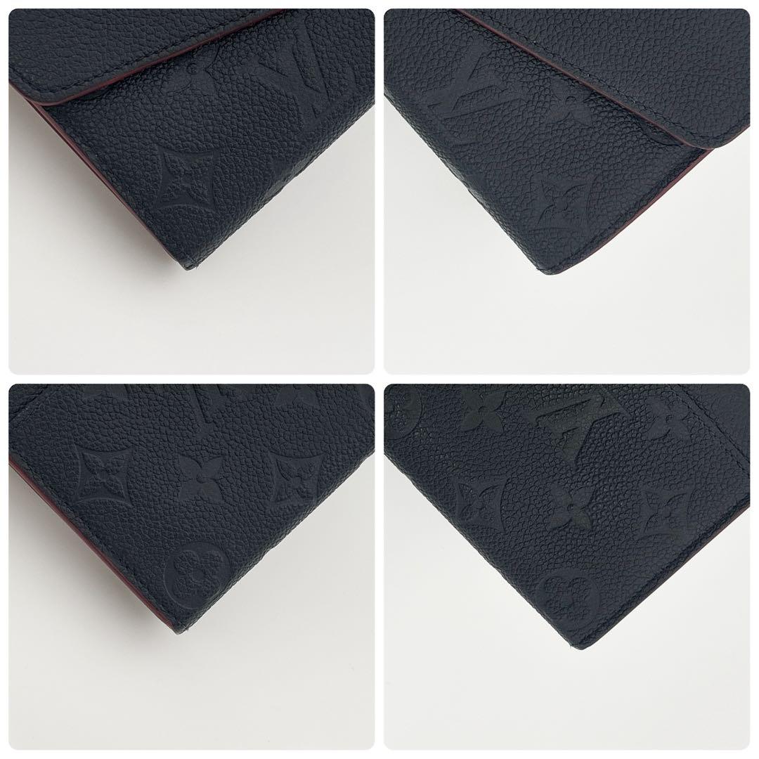 新型★超美品★ルイヴィトン ポルトフォイユ サラ アンプラント 長財布 ネイビー