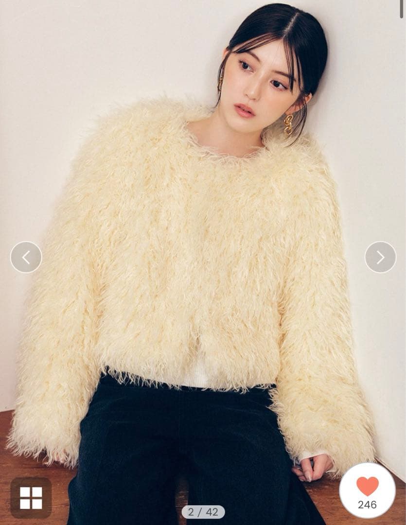 【FRAY I.D】ECOPELショートファーコート【美品/ショッパータグ同封】