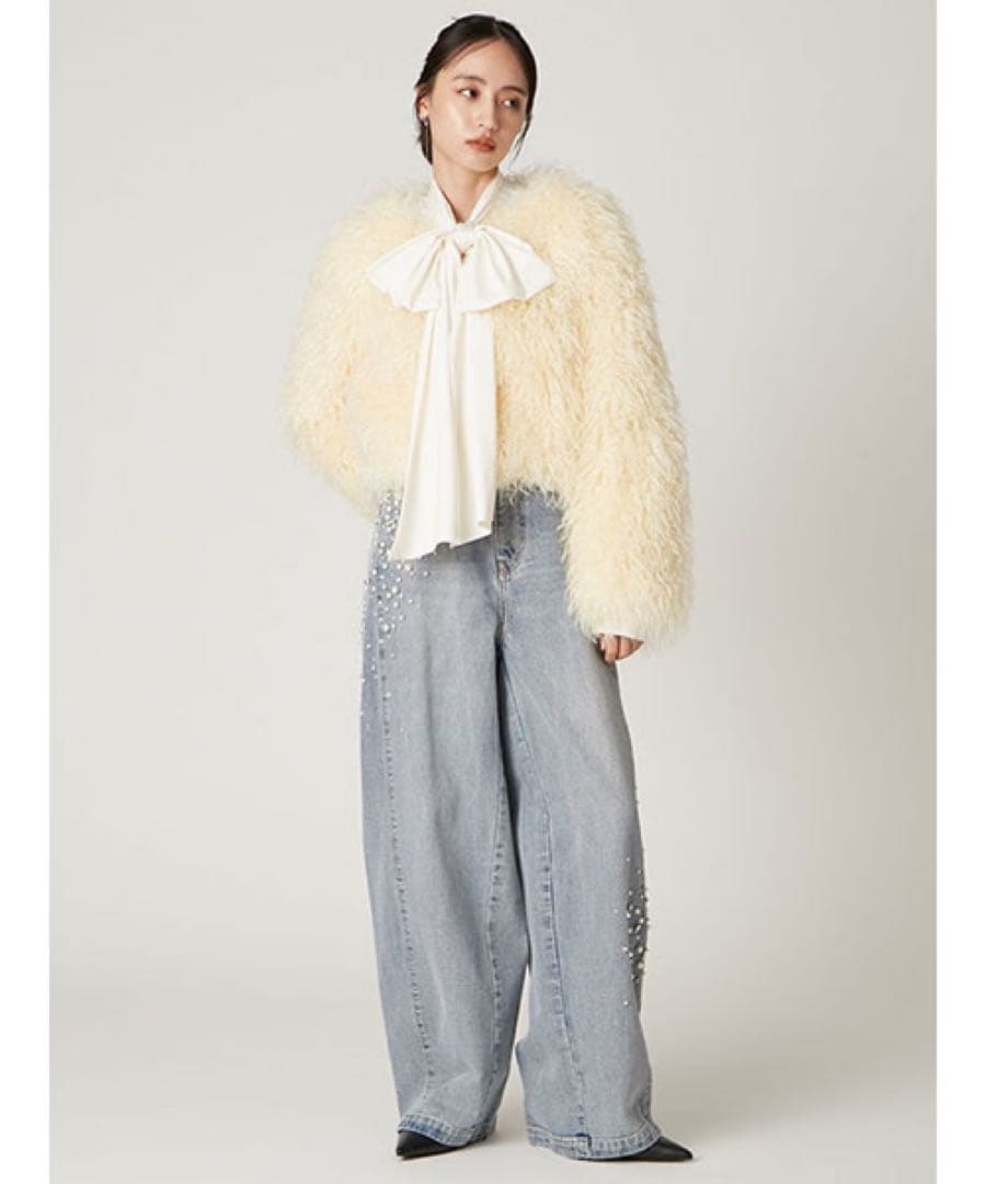 【FRAY I.D】ECOPELショートファーコート【美品/ショッパータグ同封】