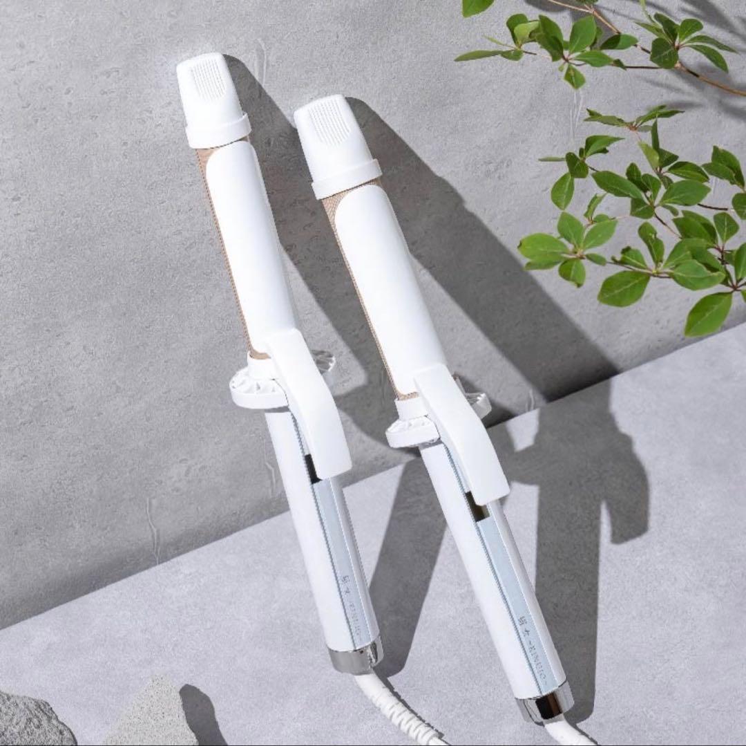 新品未開封 キヌジョ コテ カールアイロン 28mm 絹女 ギフト包装　白