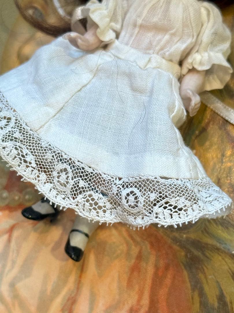 専用ページ　フランス　アンティーク　＊ミニョネット＊ユニフランスドール　布花付き