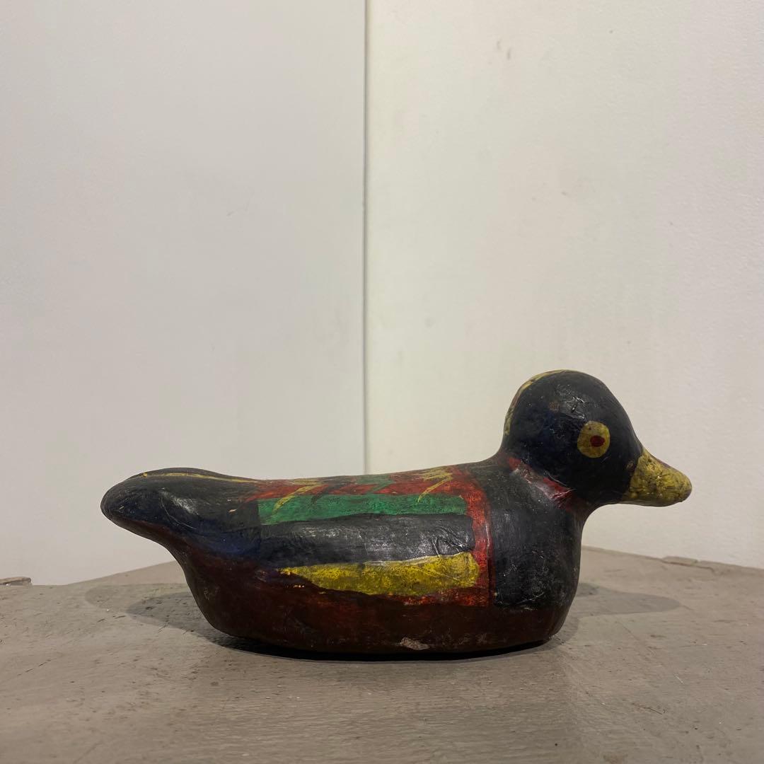 紙縒り細工 水鳥 雁 二羽セット アンティーク