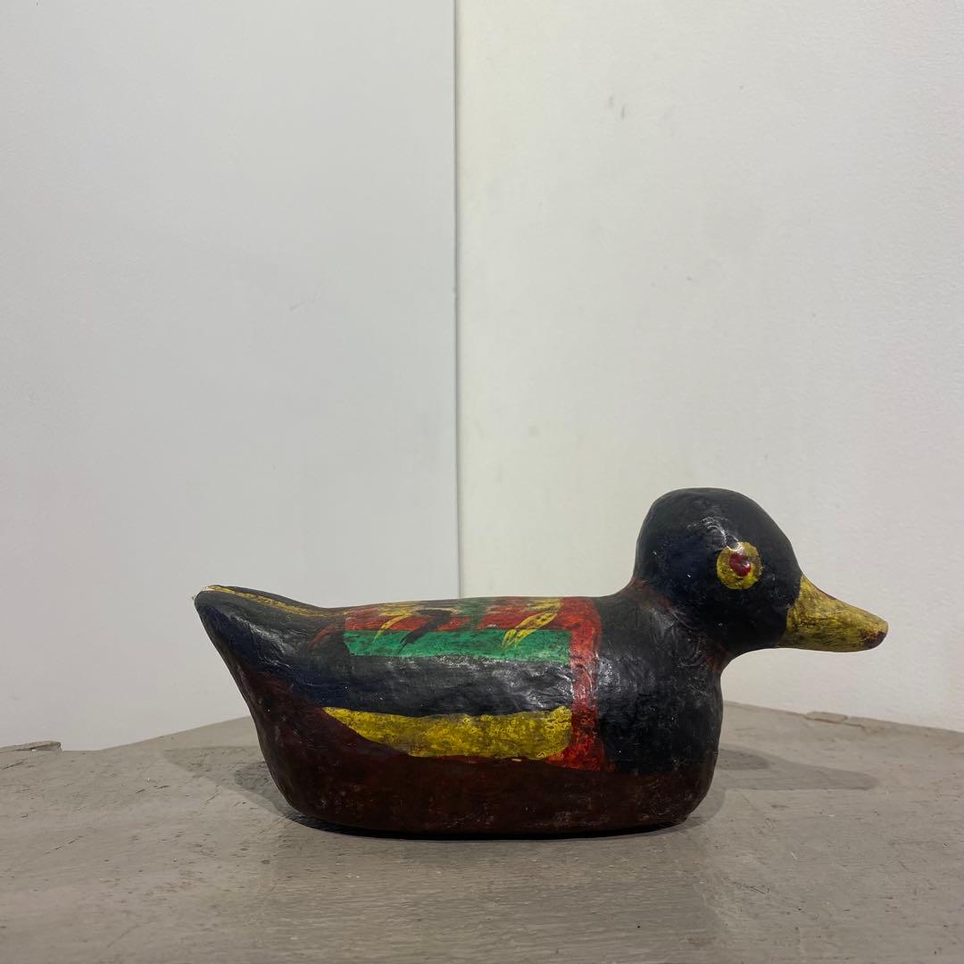 紙縒り細工 水鳥 雁 二羽セット アンティーク