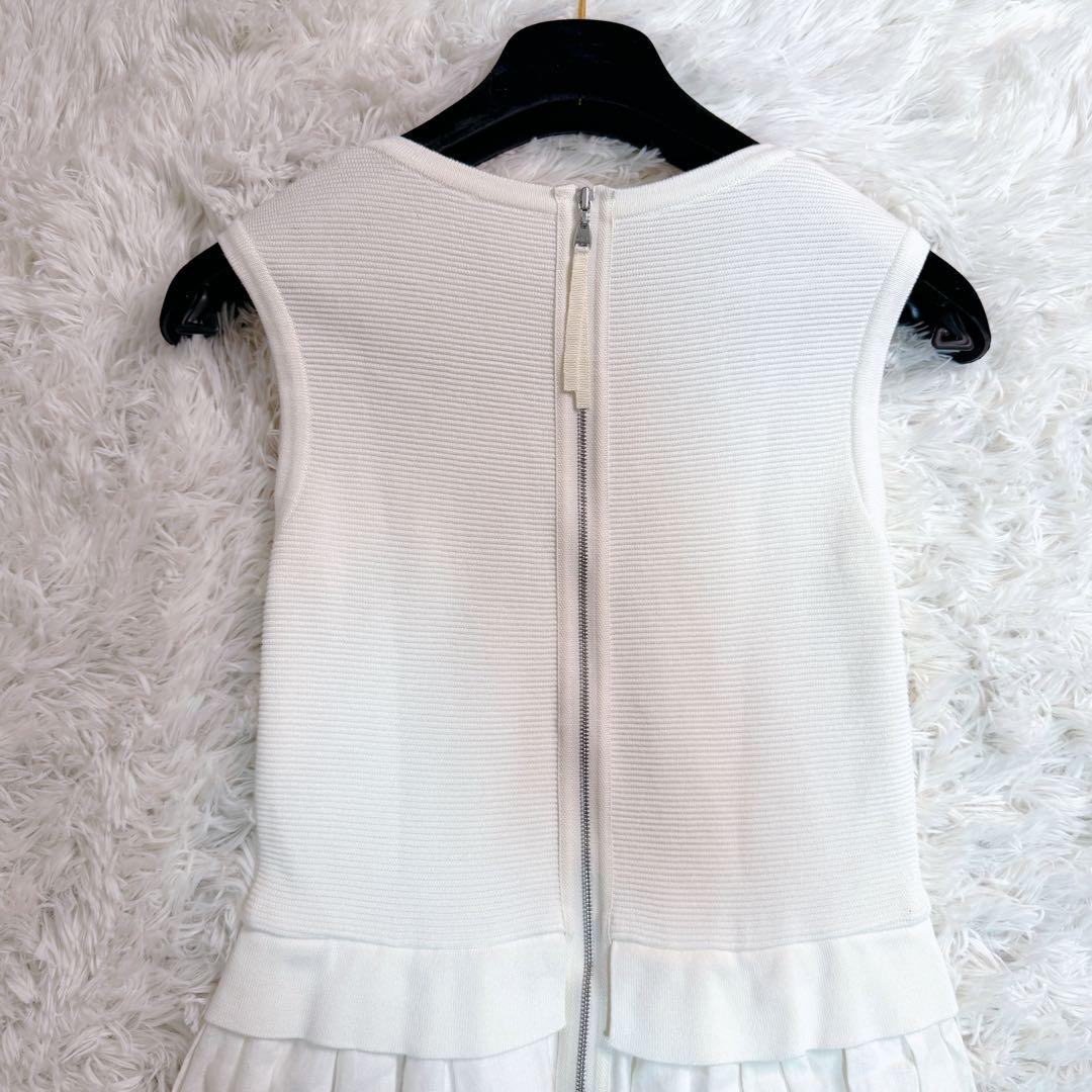 は*♡様 FOXEY フォクシー ノースリーブ ワンピース リネン素材 切替 ホ