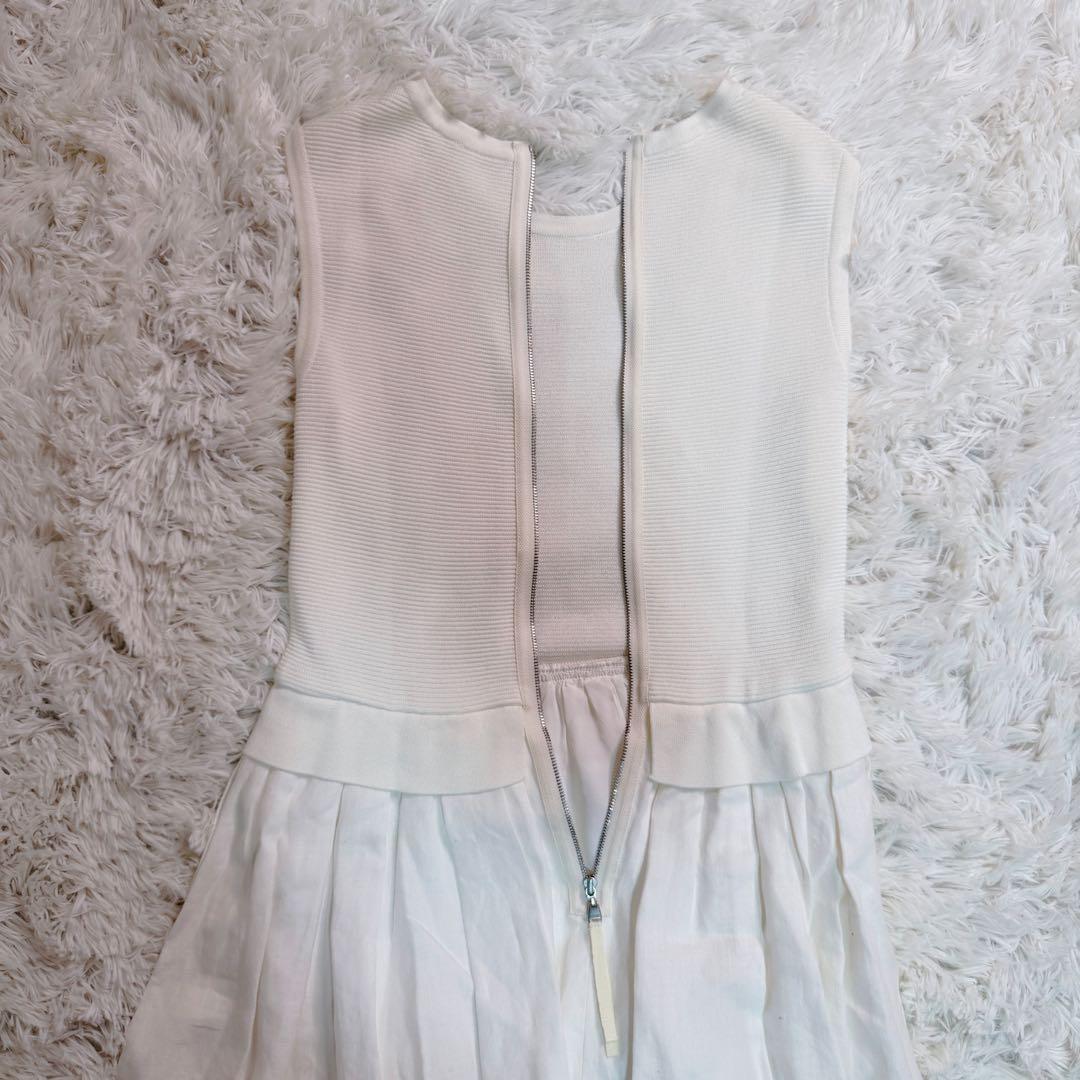 は*♡様 FOXEY フォクシー ノースリーブ ワンピース リネン素材 切替 ホ