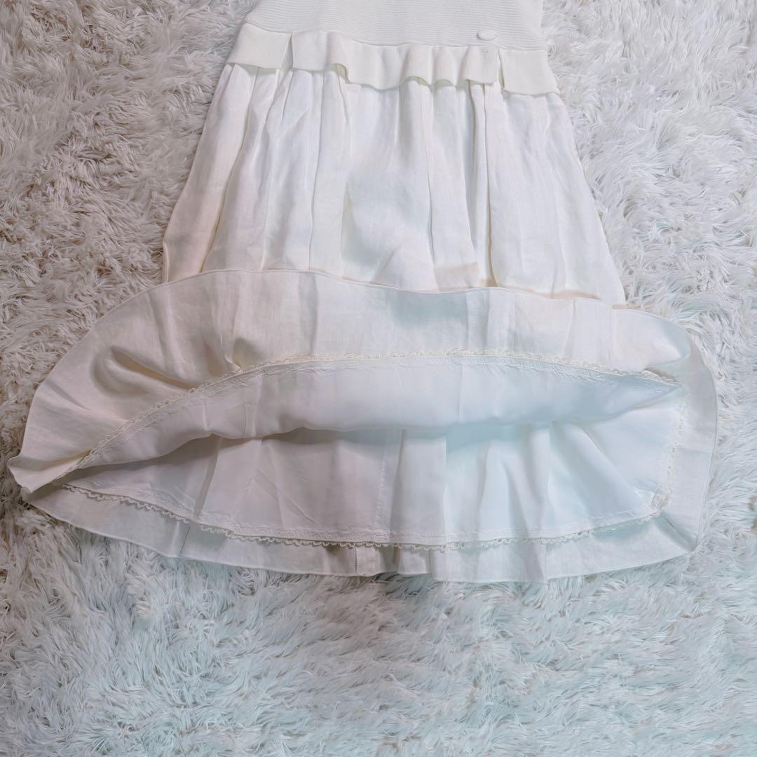 は*♡様 FOXEY フォクシー ノースリーブ ワンピース リネン素材 切替 ホ