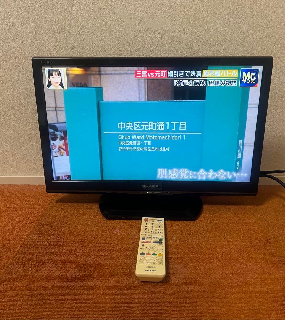シャープ 地上/BS/110度CSデジタルフルハイビジョン 液晶テレビ 22V型