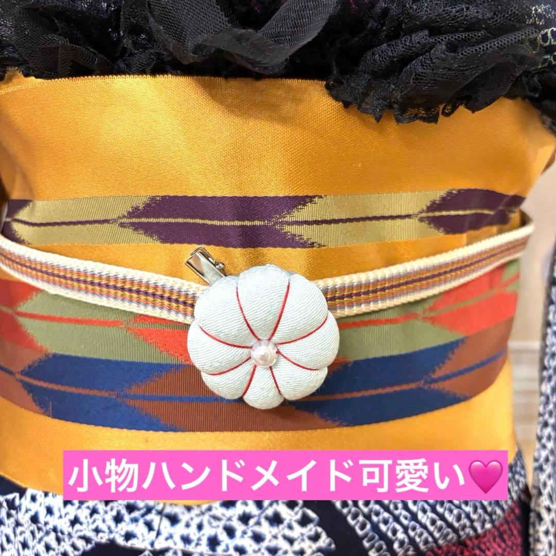 有松鳴海絞り伝統工芸❤️半幅帯レース‼️ハンドメイドお花5点セット‼️