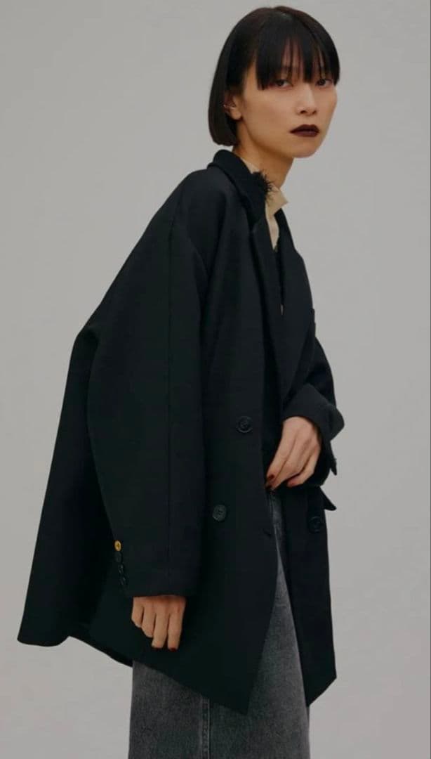 AMERI RIB SWITCHING OVER JACKET 黒 新品 タグ付