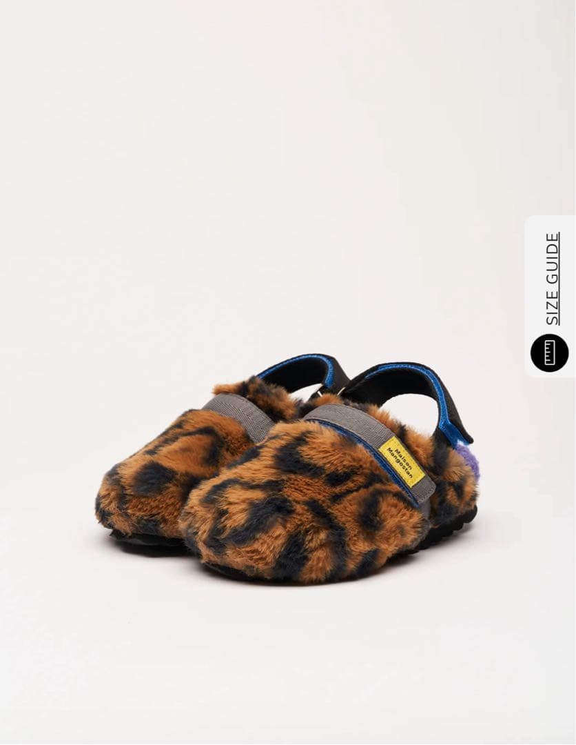 Maison Mangostan レオパード柄 ファーサンダル　17cm