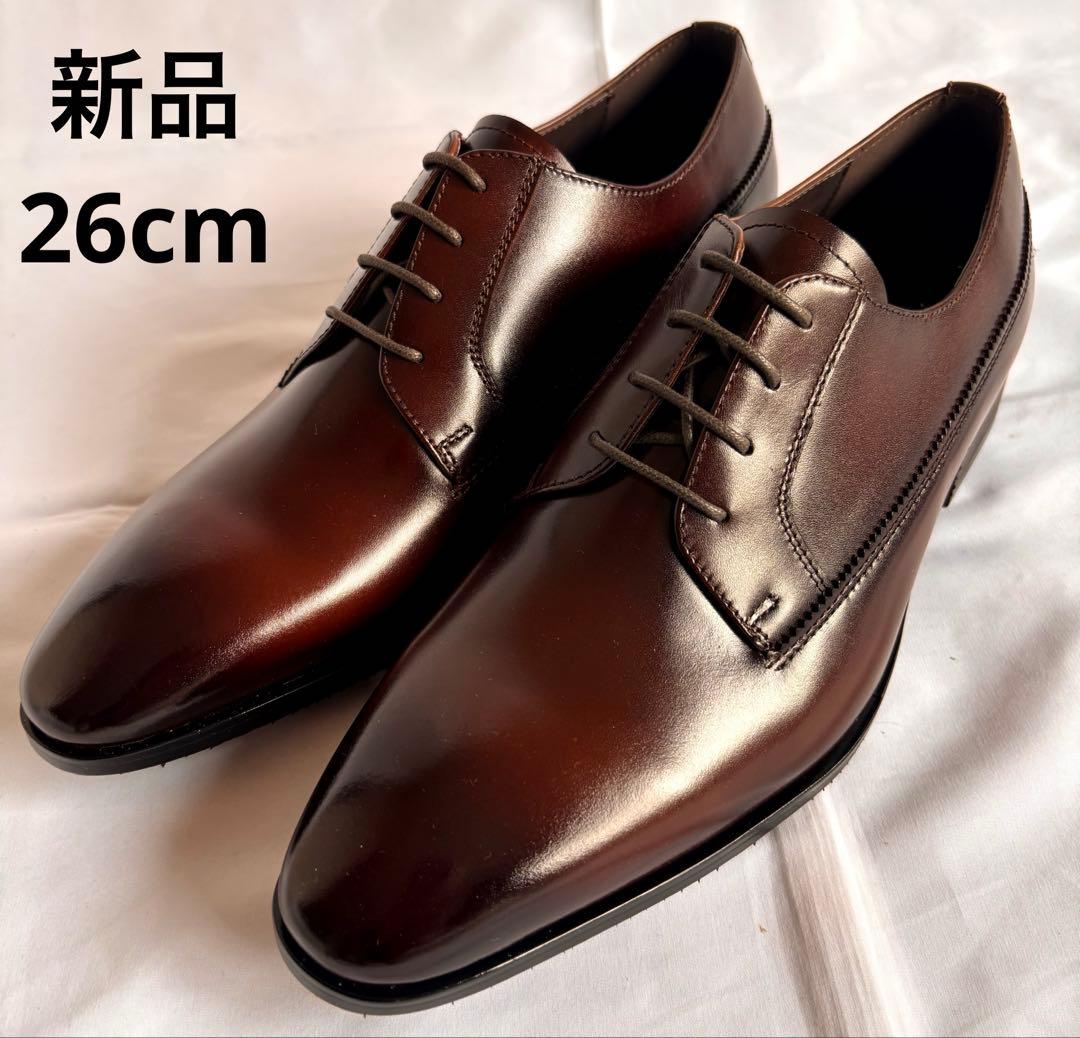 新品 [アントニオ デュカティ] 本革 外羽根 プレーン ビジネスシューズ 26