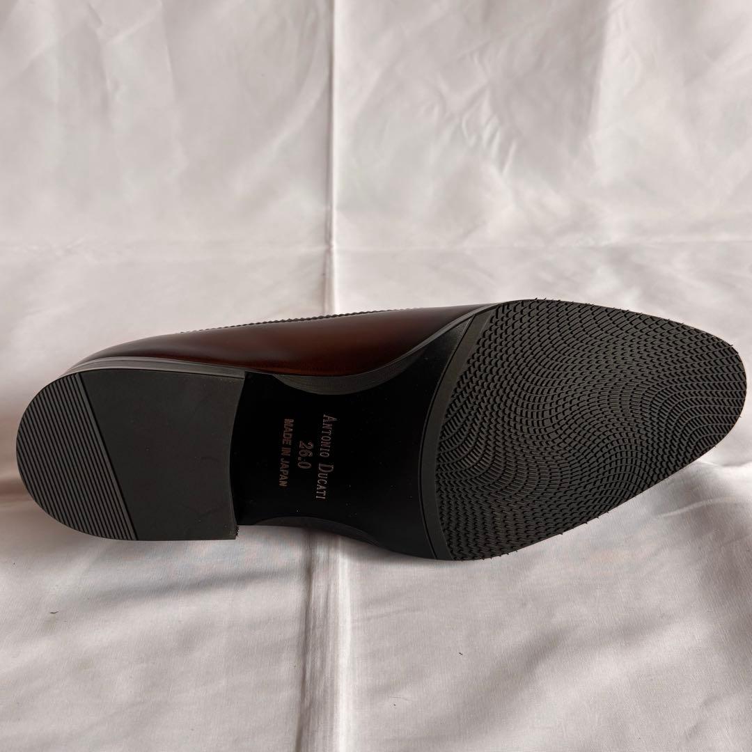 新品 [アントニオ デュカティ] 本革 外羽根 プレーン ビジネスシューズ 26