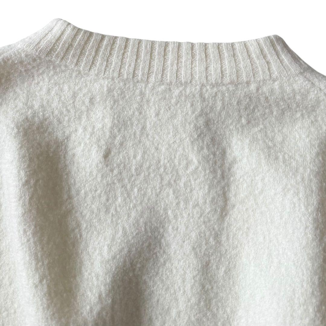 近年 JIL SANDER サイドスリット ニット クルーネック ホワイト系