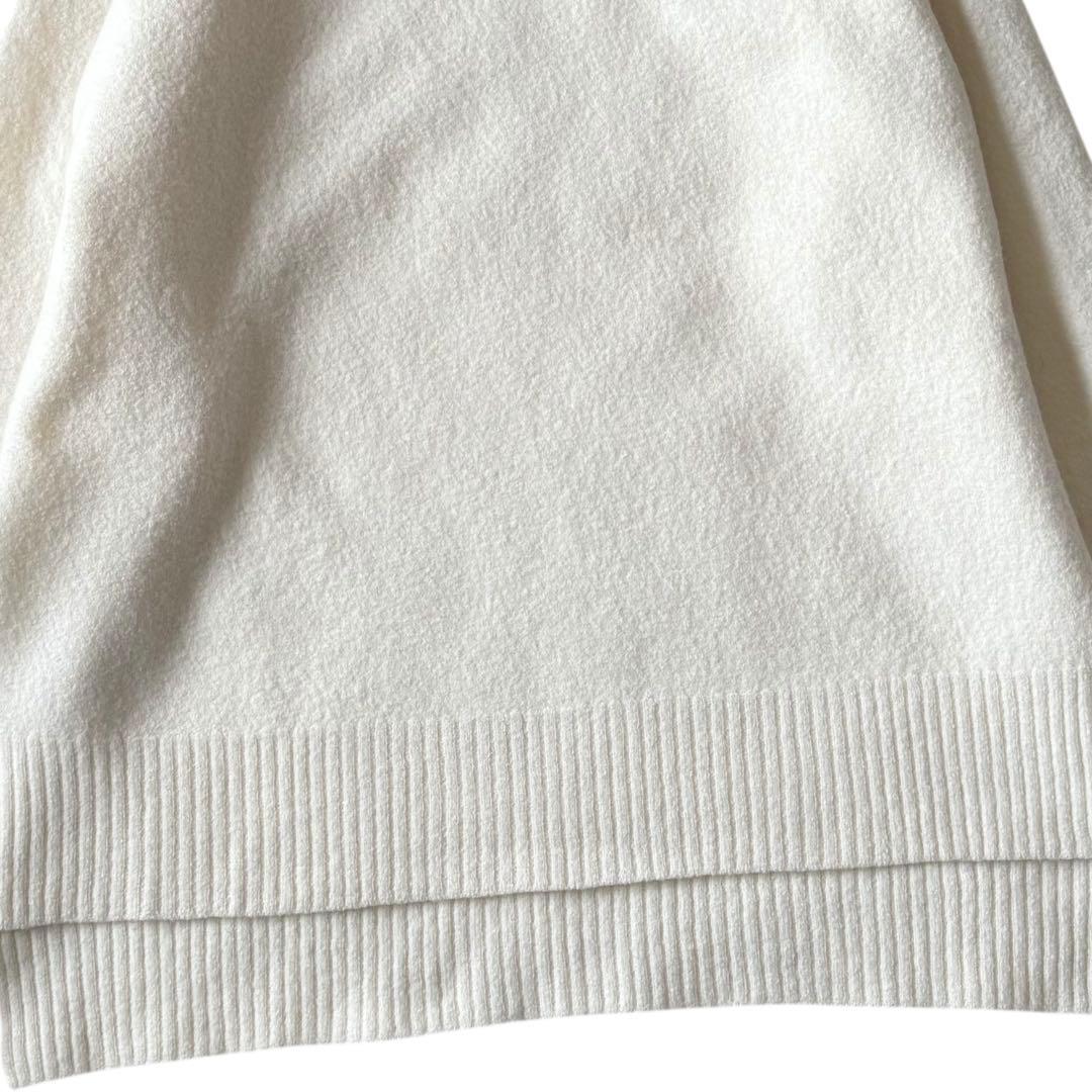 近年 JIL SANDER サイドスリット ニット クルーネック ホワイト系