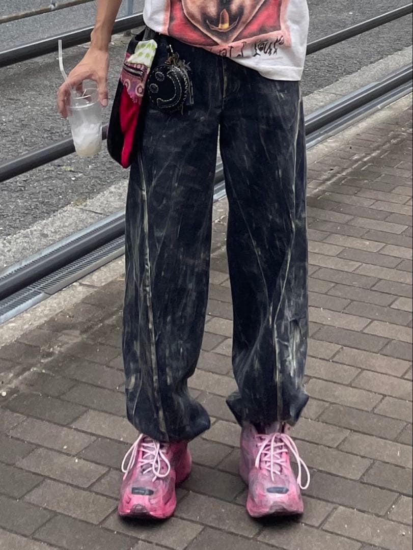 tihana miksa デザイナー デニムパンツ y2k バギー