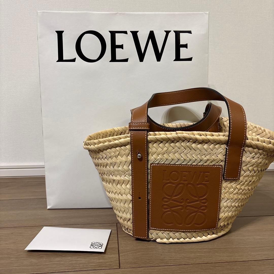LOEWE かごバッグ ベージュ ブラウン