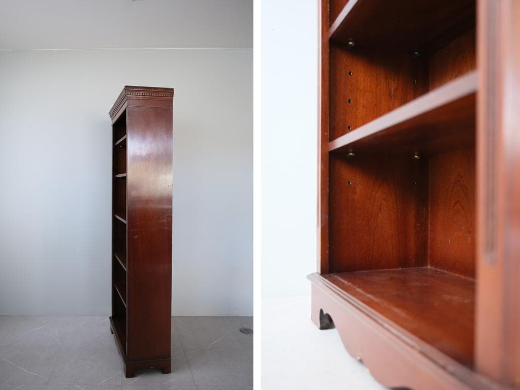 英国アンティーク木製ブックシェルフ/本棚/オープンラック/飾り棚(89-99)