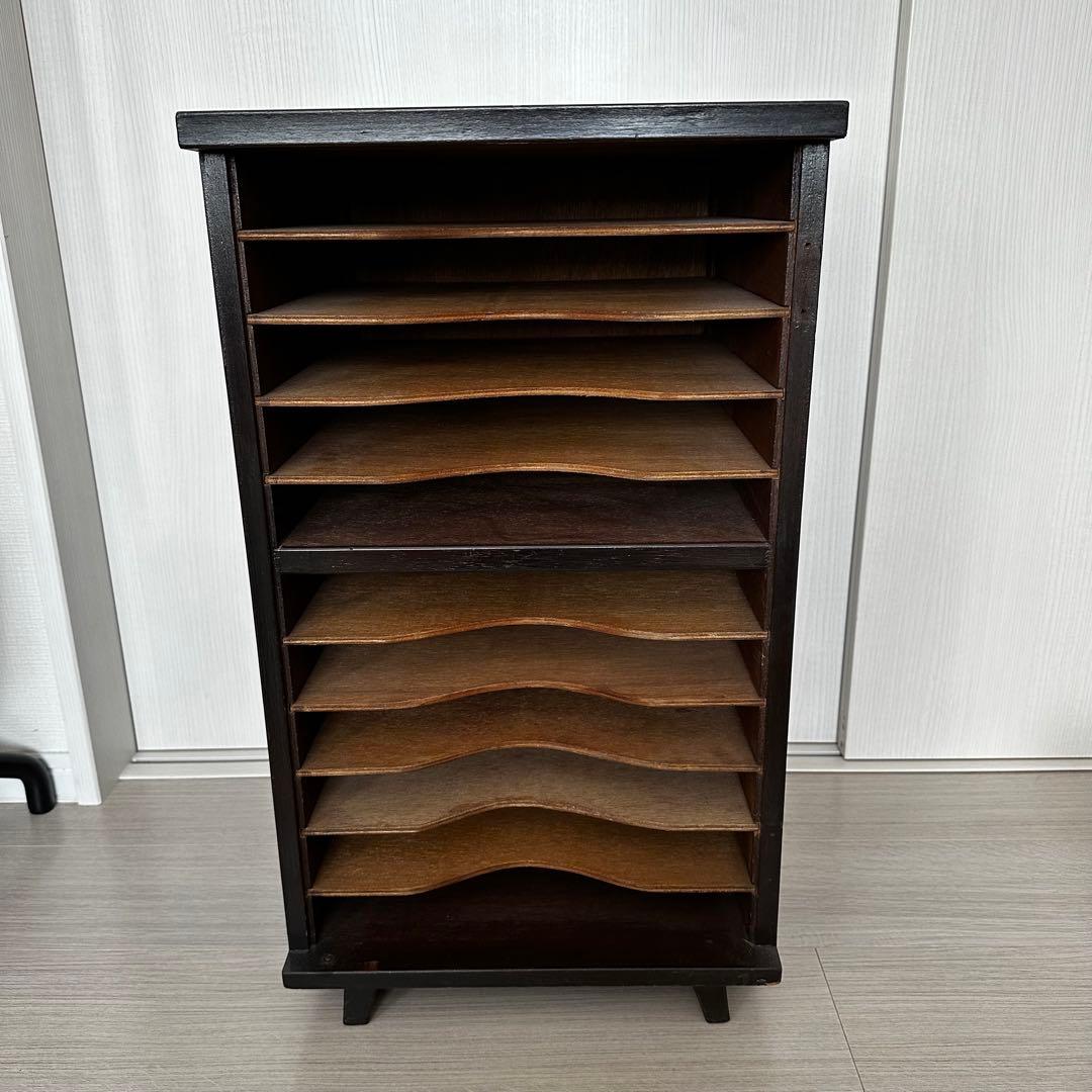 古道具　アンティーク　レコード棚　カルテ棚