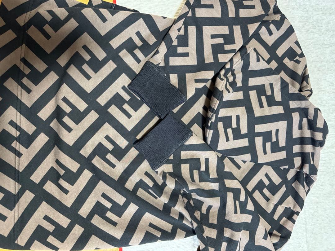 フェンディFFロゴパターン フード付ズッカ柄サイズS