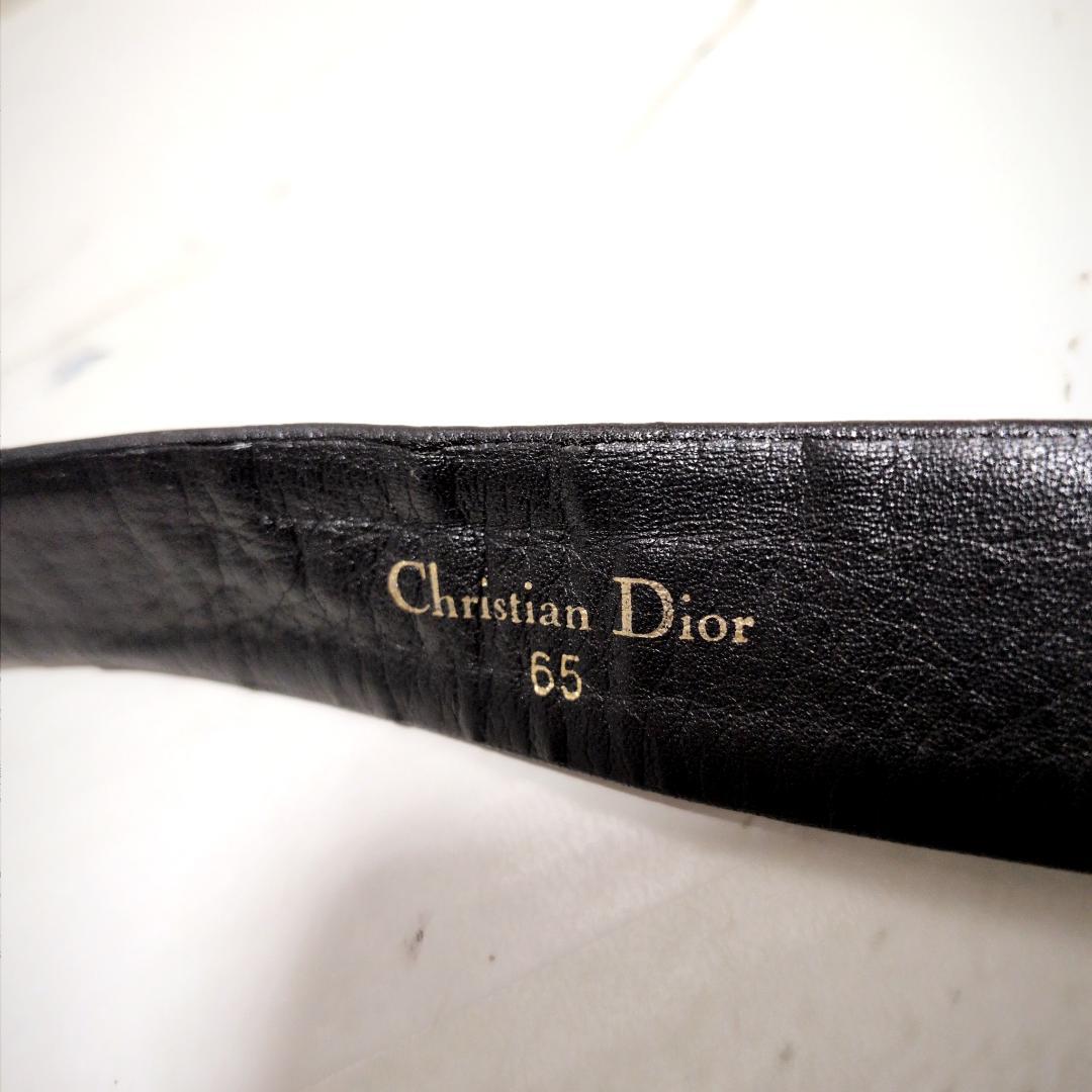 ★OLD DIOR【ディオール】トロッター柄 キャンバス 切替 レザーベルト希少